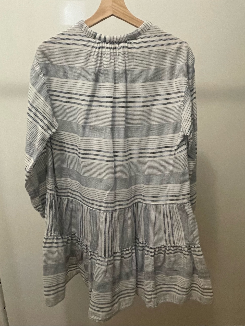 H&M Navy and White Striped Peasant Dress - Picture 2 of 7